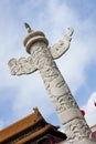 Ornamental Pillars in TianÃ¢â¬â¢anmen Square Royalty Free Stock Photo